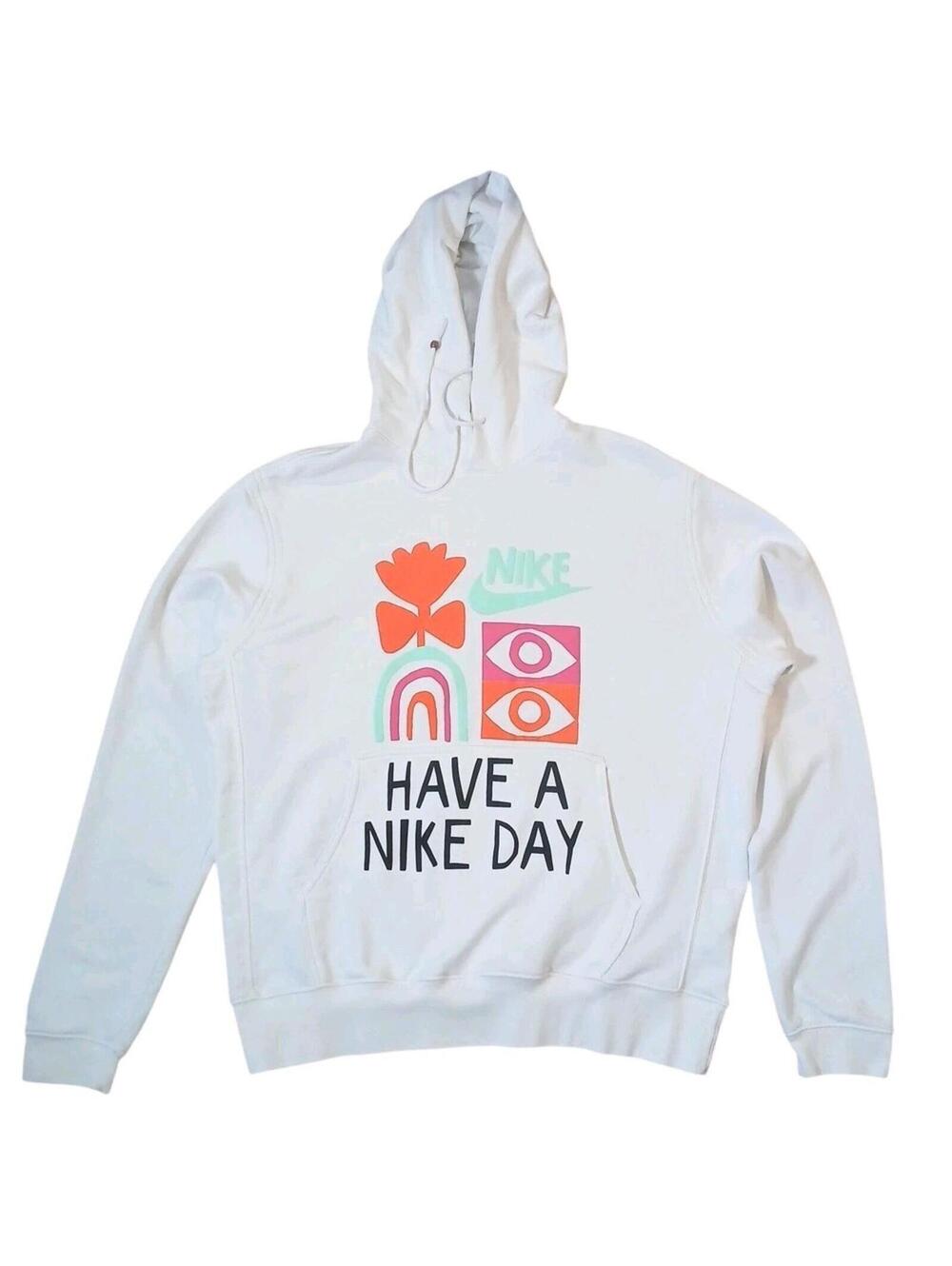NIKE Have A Nike Day Mens Large French Terry Pullover Hoodie
